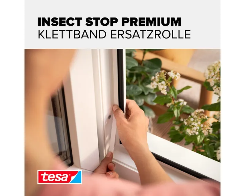 Tesa Tesa Klettband Ersatzrolle für Fliegengitter, 5,6 m x 9 mm, Weiß, – Produktbild 5 von 7