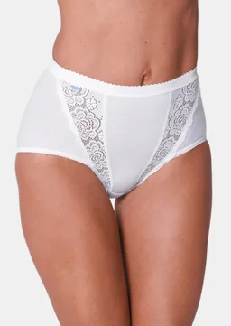 Sloggi 4er-Pack Taillenslip mit Spitzeneinsatz - weiß - Gr. 50 von Goldner Fashion – Produktbild 1 von 1