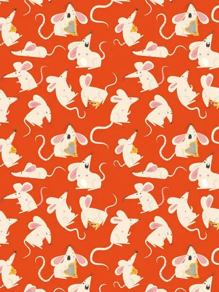 Photocircle Photocircle Poster / Leinwandbild - Happy mice pattern – Produktbild 1 von 4