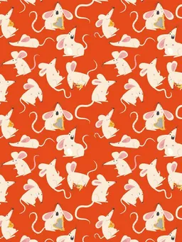 Photocircle Photocircle Poster / Leinwandbild - Happy mice pattern – Produktbild 1 von 1