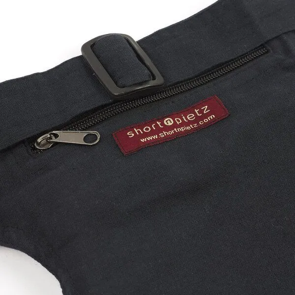 short'n'pietz short'n'pietz handgenähte Gürteltasche mit verstellbarem Gürtel, Schwarz türkis, – Produktbild 5 von 6