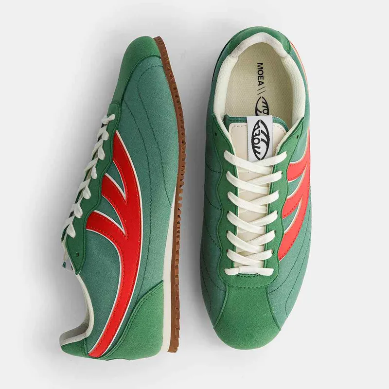 MoEa MoEa Herren vegan Sneaker Rise Grün Rot, Grün, – Produktbild 2 von 2