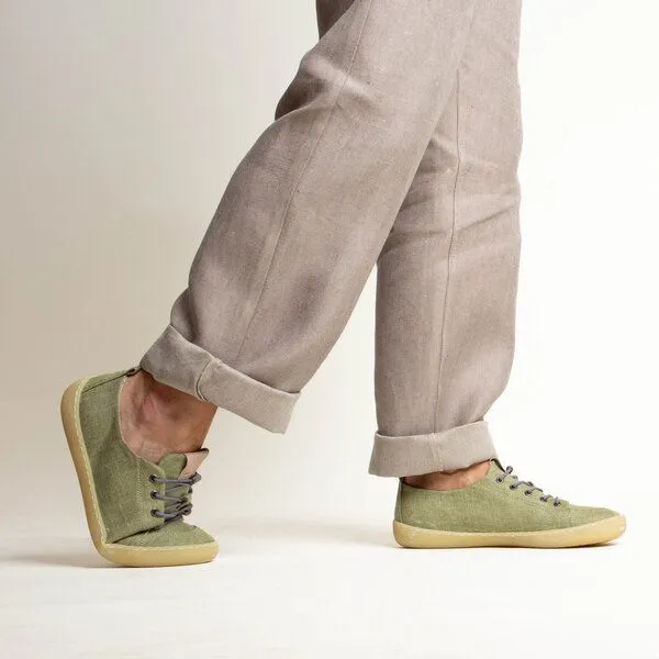 nahtur-design nahtur-design Barfußschuhe aus Bioleinen mit Kautschuksohle unisex, Hellblau, – Produktbild 6 von 8