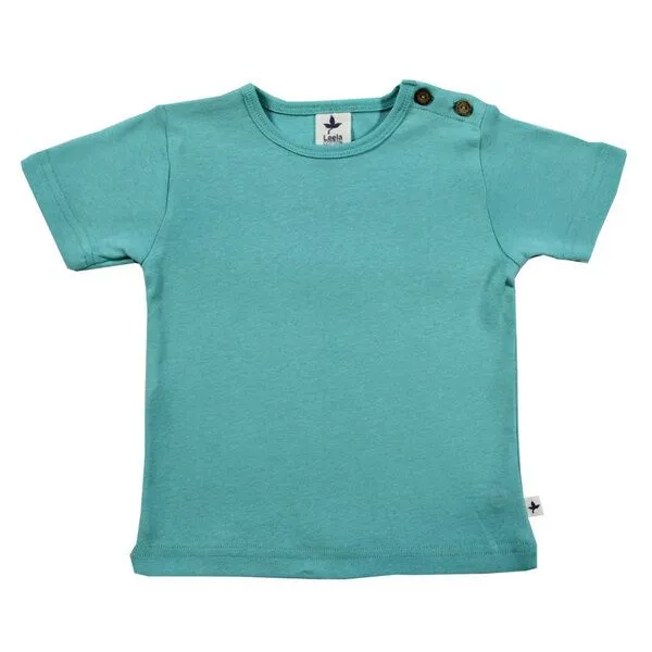 Leela Cotton Leela Cotton Kinder T-Shirt Bio Baumwolle, Türkis, – Produktbild 1 von 1