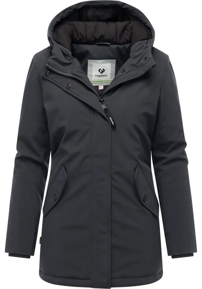ragwear ragwear Softshellmantel Navanuti Wasserdichter Wintermantel mit Kapuze, Grau, – Produktbild 2 von 3