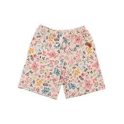 Walkiddy Kinder Shorts GOTS zertifiziert Bio-Baumwolle, Offwhite, Mini-Blumenmuster, Walkiddy – Produktbild 1 von 1