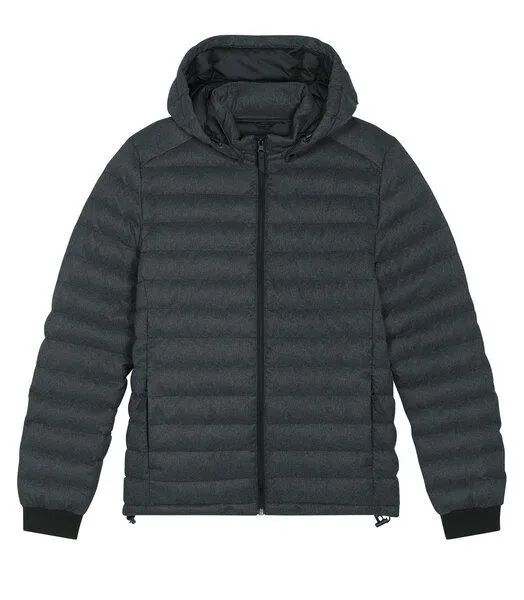 Greenspired Greenspired Nachhaltige wattierte Herrenjacke S - 3XL, Dunkles meliertes grau, – Produktbild 2 von 2