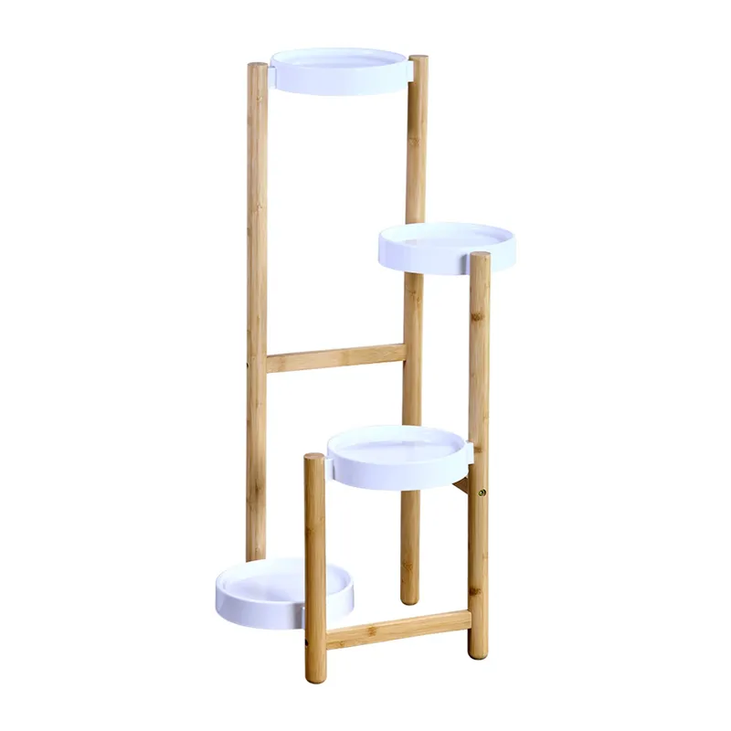 Kesper Blumenständer, Weiss | braun, – Produktbild 1 von 4