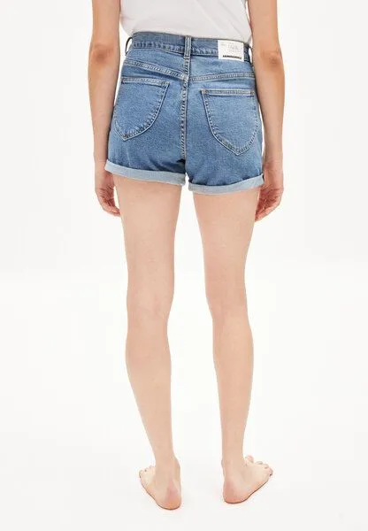 ARMEDANGELS ARMEDANGELS SILVAA HEMP - Damen Jeans Shorts aus Bio-Baumwoll Mix, Blue, – Produktbild 2 von 4