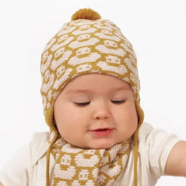 vincente vincente Mütze mit weißen Enten, Karamel, – Produktbild 3 von 3