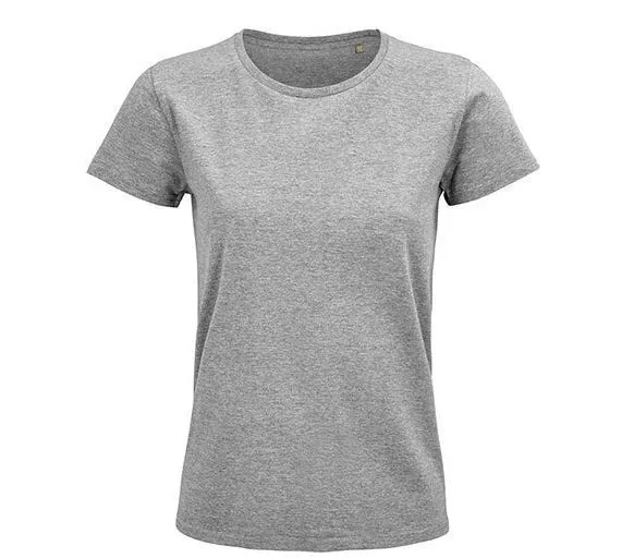 Sol's Sol's Damen T-Shirt Kurzarm Rundhals in 20 verschiedenen Farben aus Bio - Baumwolle, Grey melange, – Produktbild 1 von 3
