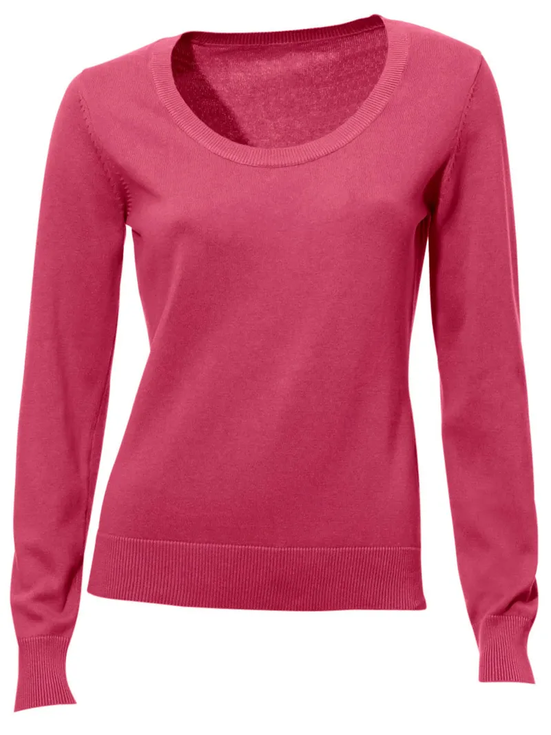 heine Rundhalspullover pink, Pink, – Produktbild 2 von 2