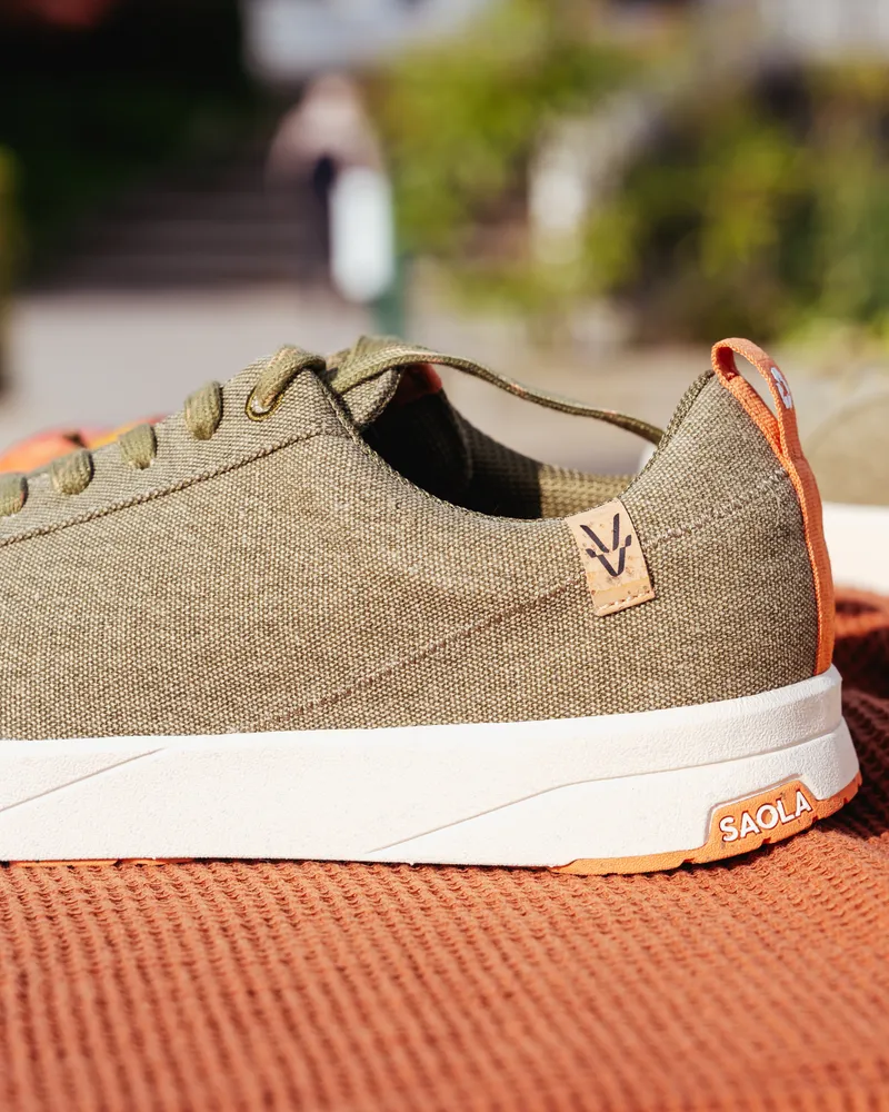 SAOLA SAOLA Herren vegan Sneaker Herren Cannon Canvas 2.0 Burnt Olive, Olivgrün, – Produktbild 2 von 2