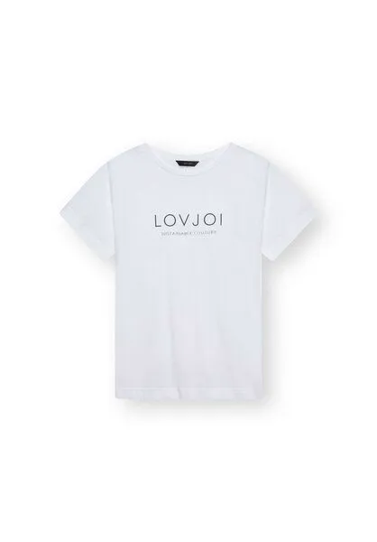 Lovjoi T-Shirt LOVJOI Logo, White, – Produktbild 1 von 4