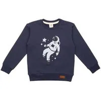 Walkiddy Baby Sweatshirt GOTS zertifiziert Bio-Baumwolle Blau Rundhals mit Motivprint bequem weich – Walkiddy – Produktbild 1 von 1
