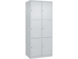 C+P C+P Schließfachschrank Classic PLUS, 6 Fächer, 1850x800x500mm, Lichtgrau/Lichtgrau – Produktbild 1 von 1