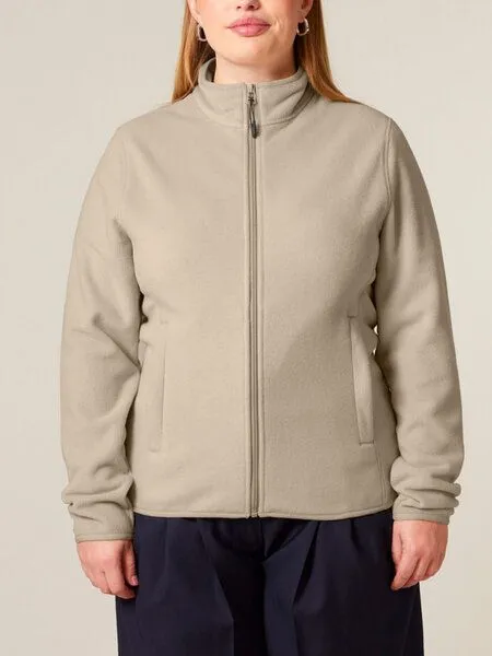 Human Family Human Family Basic Damen Fleecejacke "Guide" aus recyceltem Polyester, Sand, – Produktbild 1 von 4