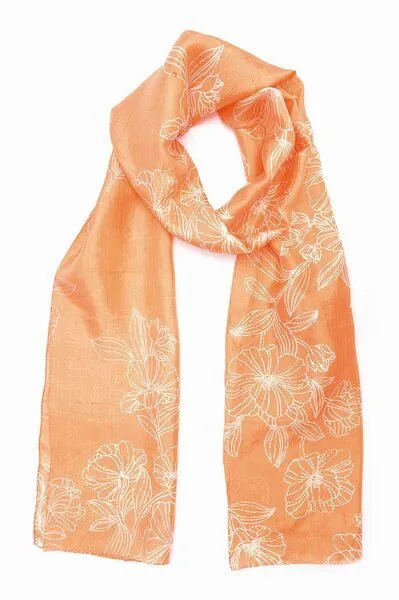 El Puente El Puente Schal, Weiß,orange, – Produktbild 1 von 1