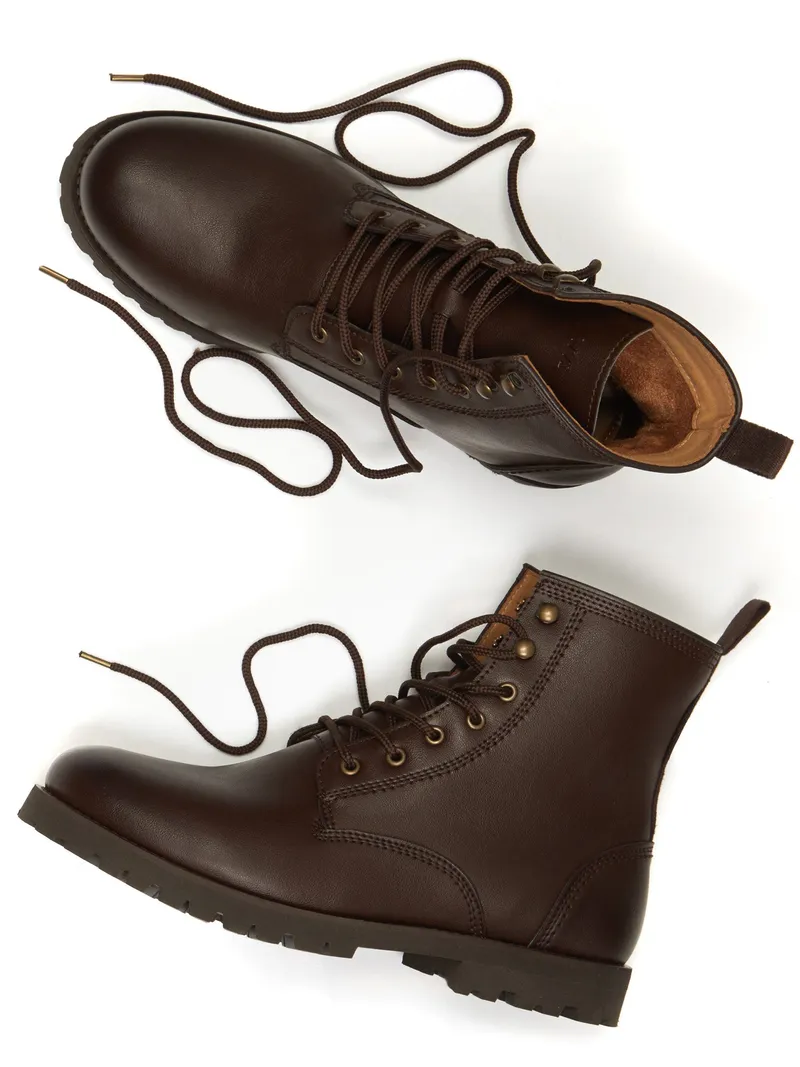 Will's Vegan Store Will's Vegan Store Herren vegan Stiefel Rangers Dunkelbraun – Produktbild 2 von 2