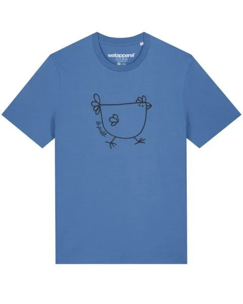 watapparel watapparel T-Shirt Unisex Le poulet - das Huhn, Bright blue, – Produktbild 1 von 3