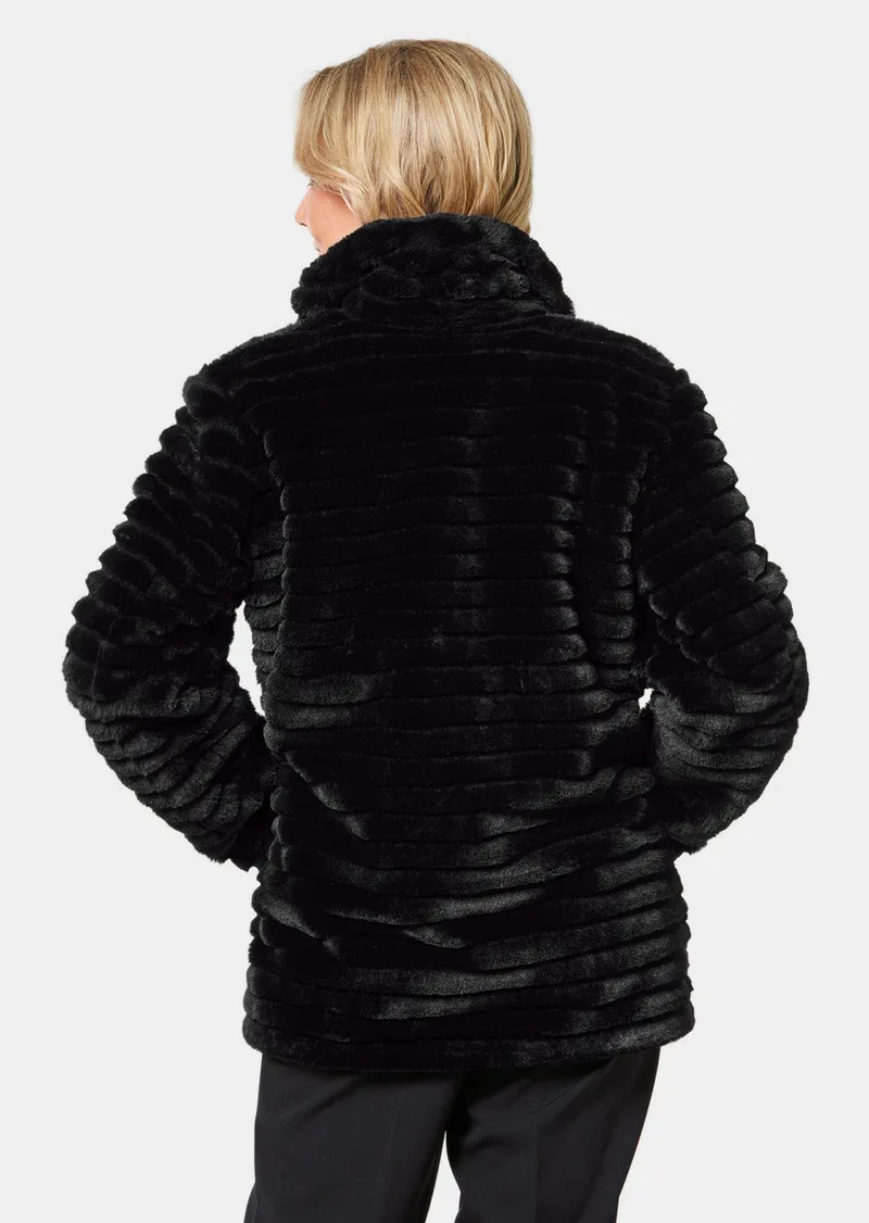 Goldner Jacke in Rexkanin-Optik - schwarz von Goldner Fashion, Schwarz, – Produktbild 3 von 3
