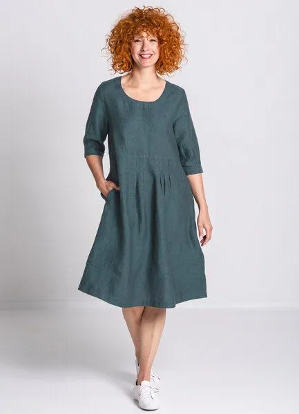 Heidekönigin Heidekönigin Leinenkleid Delavé, Graublau, – Produktbild 2 von 2