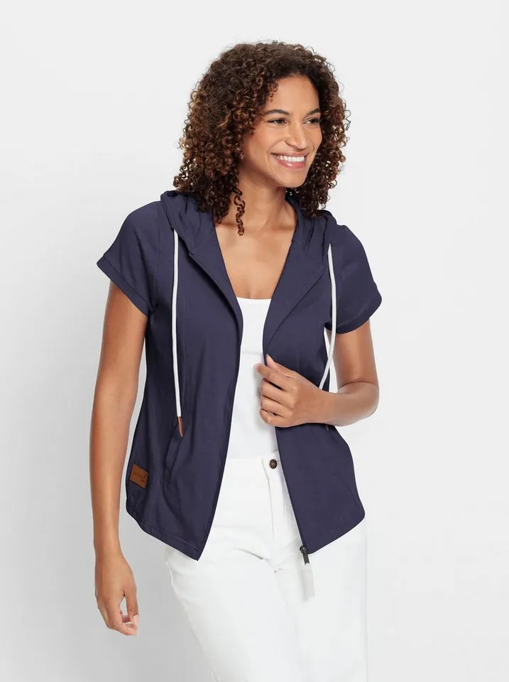 Witt Witt Shirtjacke Sweatjacke Kurzarm, Blau, – Produktbild 5 von 5