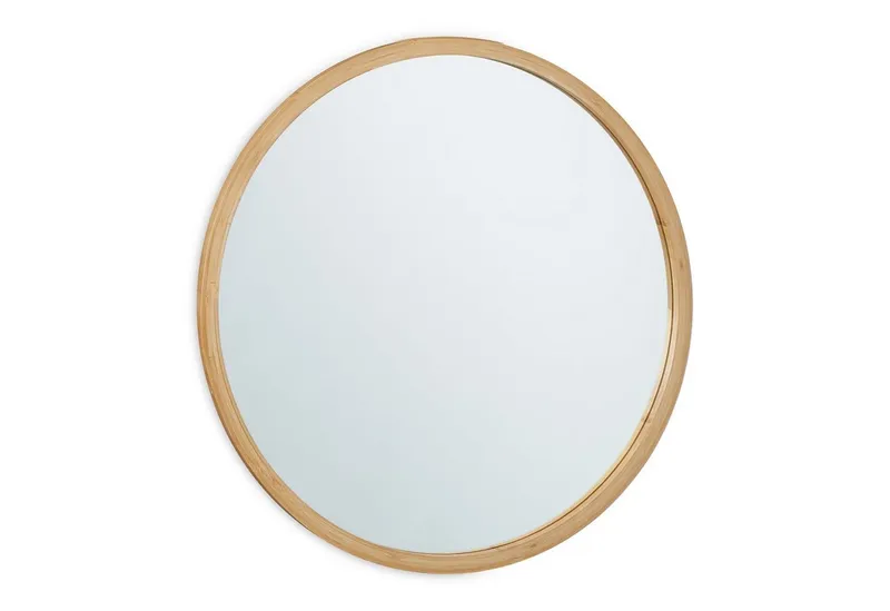 RELAXDAYS RELAXDAYS Wandspiegel rund mit Bambusrahmen (1-St), Braun, – Produktbild 1 von 5