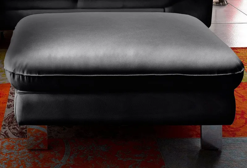 COTTA Hocker Driver, mit edlen Metallfüßen, Schwarz, – Produktbild 1 von 4