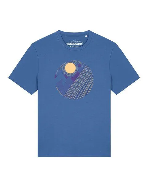 watapparel watapparel T-Shirt Unisex Geometric Landscape 3, Mindful blue, – Produktbild 1 von 2
