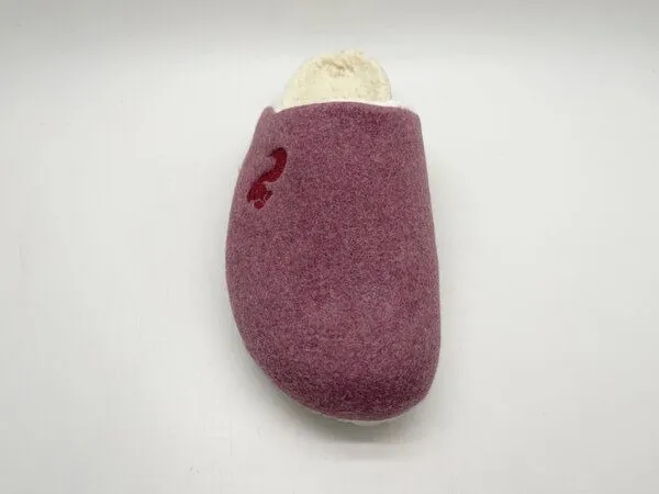 thies Veganer "thies ® Organic Bio Clog" aus zertifizierter Biobaumwolle, Bordeaux (weinrot), – Produktbild 4 von 4