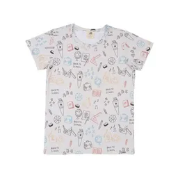 Walkiddy Kinder T-Shirt GOTS-zertifiziert aus Bio-Baumwolle, weiß mit Schulanfang-Print, kurzarm – Walkiddy, weich & hautfreundlich – Produktbild 1 von 1