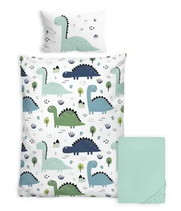 Stoffschmiede Kinderbettwäsche, 3-Teilig, Dinosaurier, Bio-Baumwolle – Produktbild 1 von 1