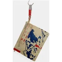 REFISHED fair fashion REFISHED fair fashion Täschchen 'BAG-IN-BAG' (XL) - upcycelte Zementsäcke, #cement beige-blau-rot, – Produktbild 1 von 1