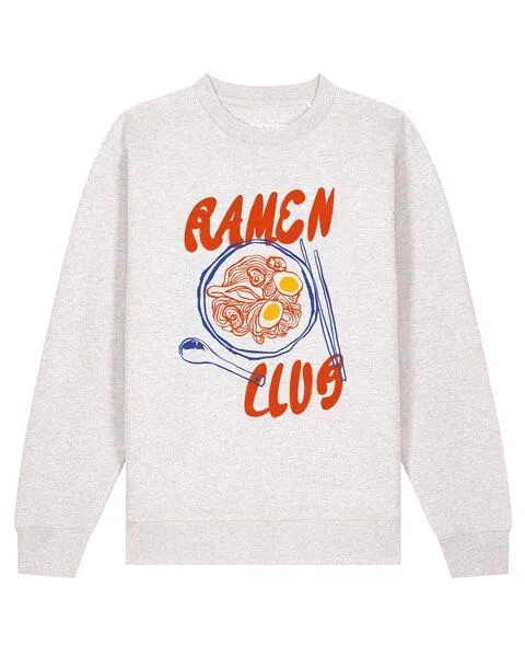 watapparel watapparel Sweatshirt Unisex Ramen Club, Cool heather grey, – Produktbild 1 von 2