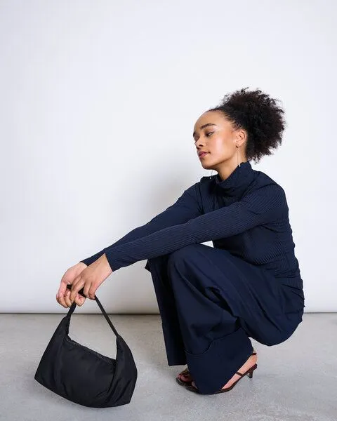 JAN N JUNE JAN N JUNE Rib Turtleneck Longsleeve MIO, Nightfall, – Produktbild 2 von 4