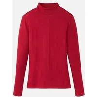 recolution Damen Rib Longsleeve aus Lenzing ECOVERO Mix - CRASSULA - recolution, Signal red (rot), – Produktbild 1 von 1