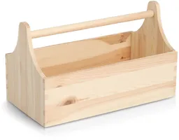 Zeller Present Werkzeugbox Kiefer, natürliches Holz, vielseitig, einfach tragbar – Produktbild 1 von 1