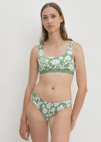 boochen boochen Bikini Slip Caparica - wendbar - Surfbikini, Green moonflower (grün), – Produktbild 3 von 4