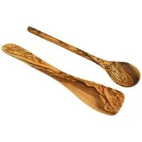 Olivenholz erleben Olivenholz erleben 2-tlg. Set: Pfannenwender und Kochlöffel aus Olivenholz – Produktbild 1 von 1