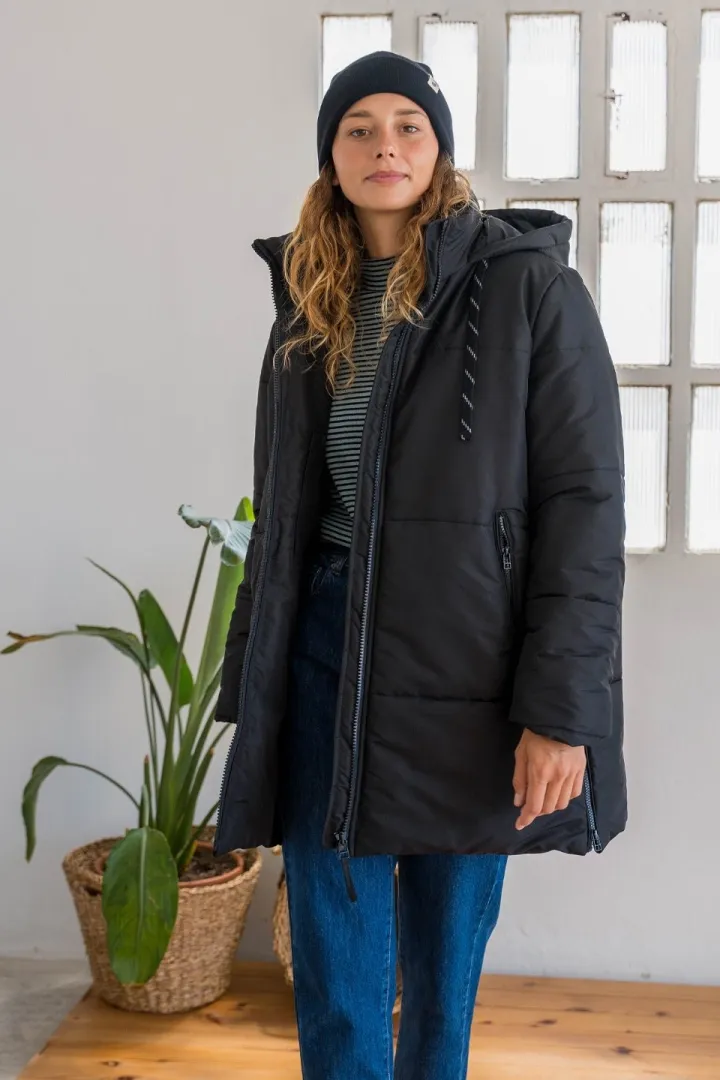 TWOTHIRDS TWOTHIRDS Damen vegan Jacke Signy Schwarz, Schwarz, – Produktbild 2 von 2