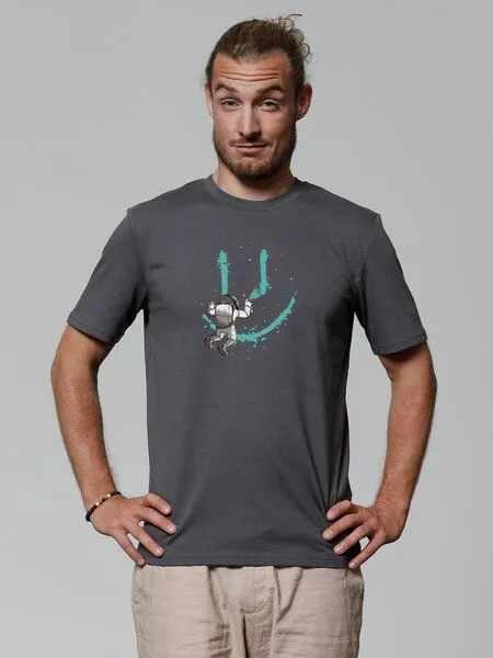 watapparel watapparel T-Shirt Unisex Graffiti Astronaut, Anthracite, – Produktbild 2 von 3