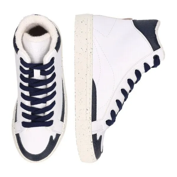 Nae Vegan Shoes Nae Vegan Shoes London High Top Sneaker aus AppleSkin und Piñatex, Blau, – Produktbild 3 von 4