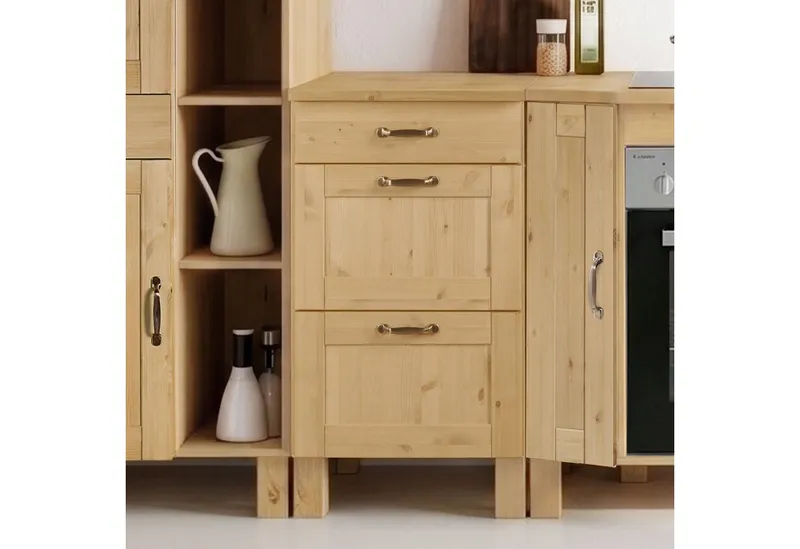 Home affaire Unterschrank Alby Breite 50 cm, 3 Schubladen, Beige, – Produktbild 1 von 5