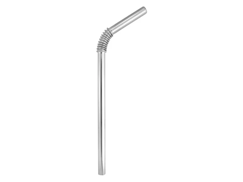 Halmbrüder Halmbrüder Edelstahl-Trinkhalme Turtleneck, silber, 4er-Set inkl. Reinigungsbürste, Länge 22 cm – Produktbild 3 von 3