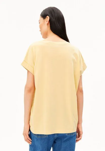 ARMEDANGELS ARMEDANGELS IDAARA Damen T-Shirt aus Bio-Baumwolle, Golden hay, – Produktbild 2 von 4