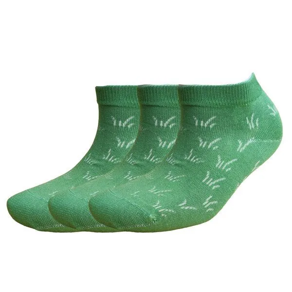 BLS Organic BLS Organic 3er Pack Biobaumwolle Sneaker Socken, Grün, – Produktbild 1 von 2