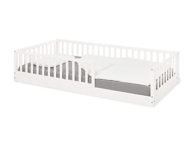 Pinolino Pinolino Bodenbett "Evi", Buche massiv 90 x 200 cm, Weiß, – Produktbild 1 von 3