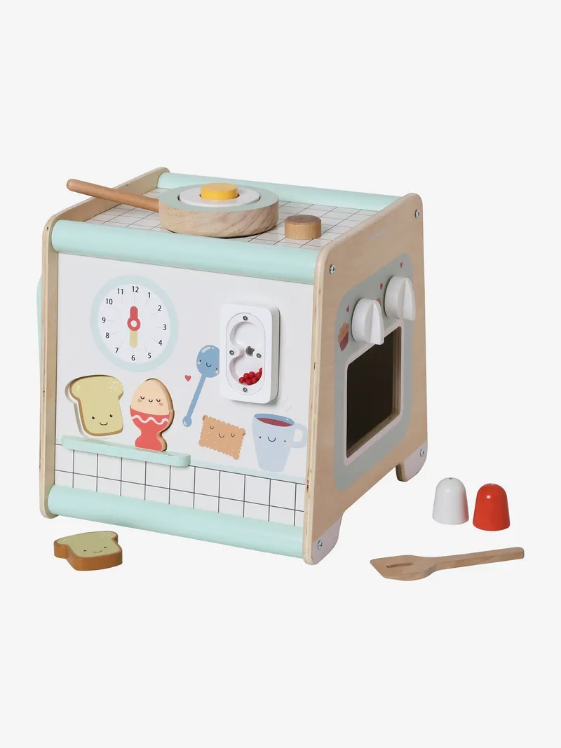 Vertbaudet Activity-Würfel Spielküche, Beige, – Produktbild 2 von 3