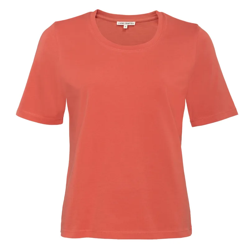 Living Crafts Living Crafts Bio-Damen-T-Shirt "TABERA" mit Rundhalsausschnitt, poincana red, Gr. XL – Produktbild 1 von 5